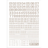 Madworks Detail-Up Decal 160 Numbers (Light Gray)