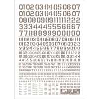 Madworks Detail-Up Decal 161 Numbers (Gray)