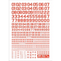 Madworks Detail-Up Decal 162 Numbers (Red)