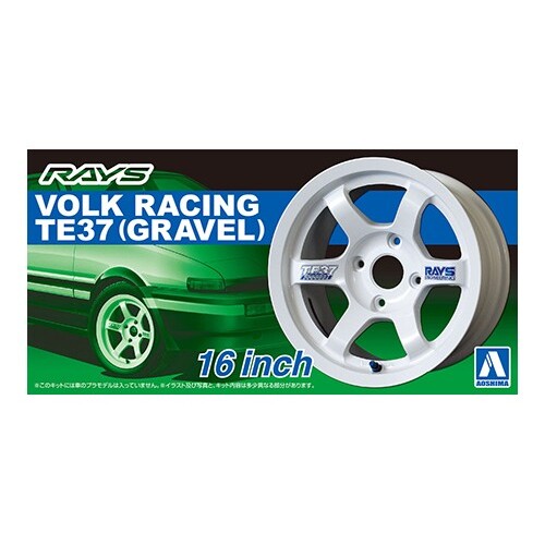 Aoshima 1/24 Volk Racing TE37 (Gravel) 16 Inch Wheels