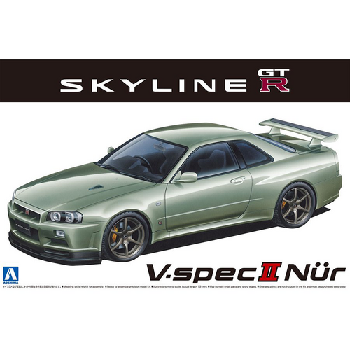 Aoshima 1/24 BNR34 Skyline GT-R V Spec II Nur