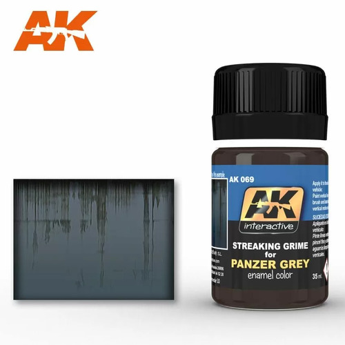 AK Weathering Products - Streaking Grime for Panzer Grey Vehicles