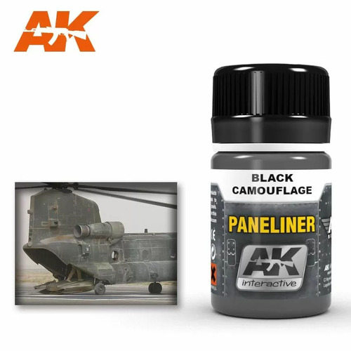 AK Weathering Products - Paneliner for Black Camouflage