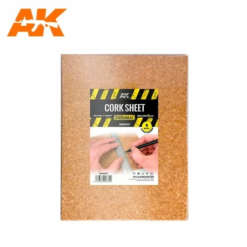 AK Interactive - Building Materials - Cork Sheets Coarse Grained 200x290x6mmAK Interactive - Building Materials - Cork Sheets Coarse Grained 200x290x6