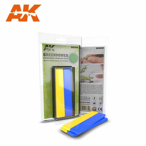 AK Interactive  Auxillaries - Green Power 2 Part Modelling Putty