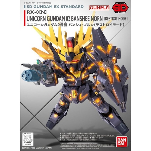 SD Gundam Ex-Standard 015 Unicorn Gundam 02 Banshee Norn (Destroy Mode)