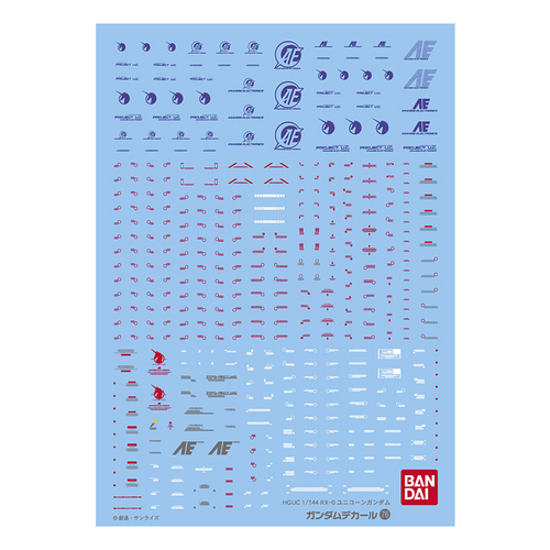 Gundam Decal 76 HGUC  1/144 Unicorn Gundam