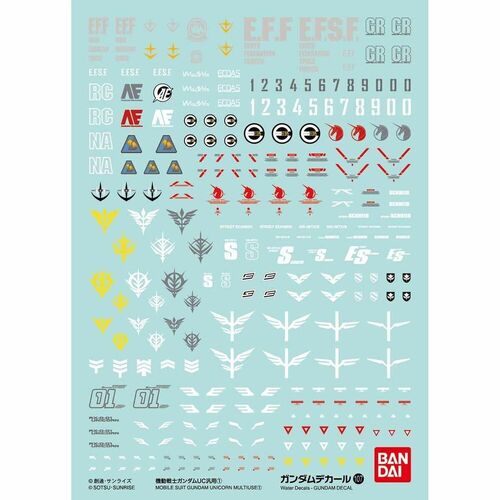 Gundam Decal 107 Mobile Suit Gundam Unicorn Multiuse ①