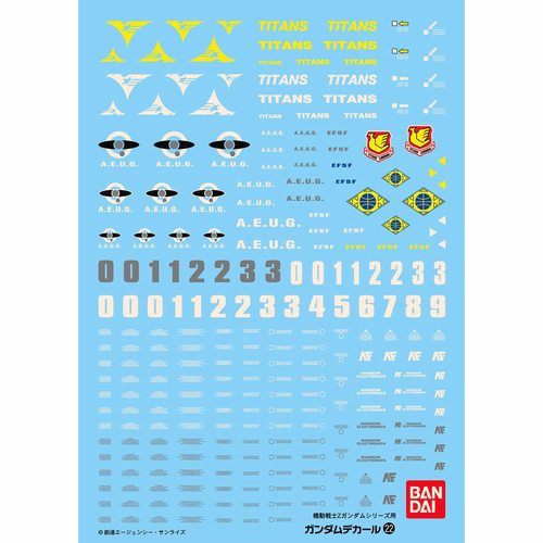 Gundam Decal 22  MG Multiuse - Zeta