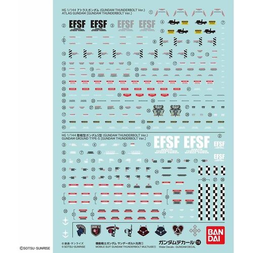 Gundam Decal 114 Mobile Suit Gundam Thunderbolt Multiuse ①