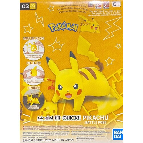 Pokemon Model Kit Quick!! 03 Pikachu (Battle Pose)