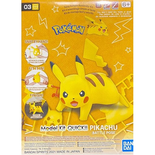Pokemon Model Kit Qucik!! 03 Pikachu (Battle Pose)