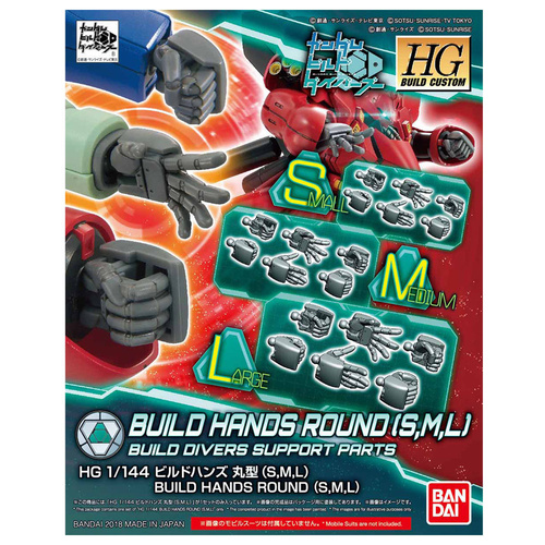 HG 1/144 Build Hands ROUND  S,M,L