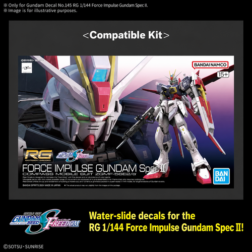 - PRE ORDER - Gundam Decal 145 RG 1/144 Force Impulse Gundam Spec II