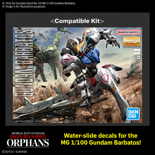 - PRE ORDER - Gundam Decal 155 MG 1/100 Gundam Barbatos