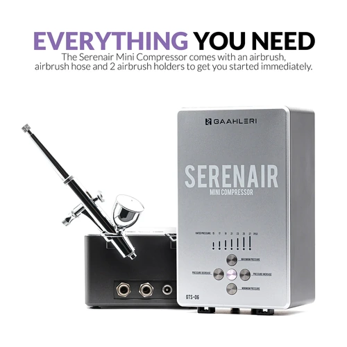 Gaahleri Ambition Series GTS-06 Serenair Mini Compressor w/ Airbrush Set