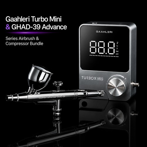 Gaahleri Turbo Mini w/ GHAD-39 Airbrush & Compressor Set