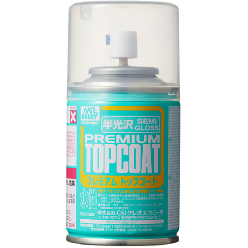 Mr Premium Topcoat Semi Gloss Clear Spray