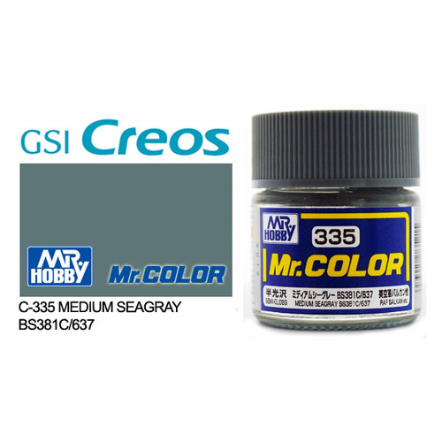 Mr Color Semi Gloss Medium Sea Grey BS381/C637