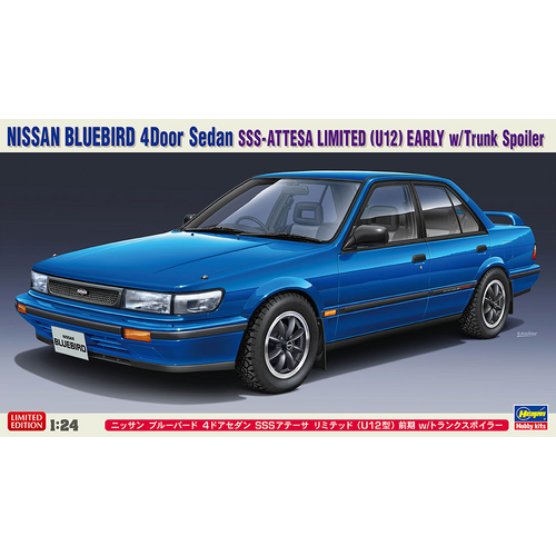 Hasegawa 1/24 Nissan Bluebird 4Door Sedan SSS- Attesa Limited (U12) Early w/Trunk Spoiler