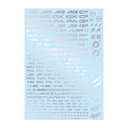 HIQ - TR Alphabet Decals 3 Silver