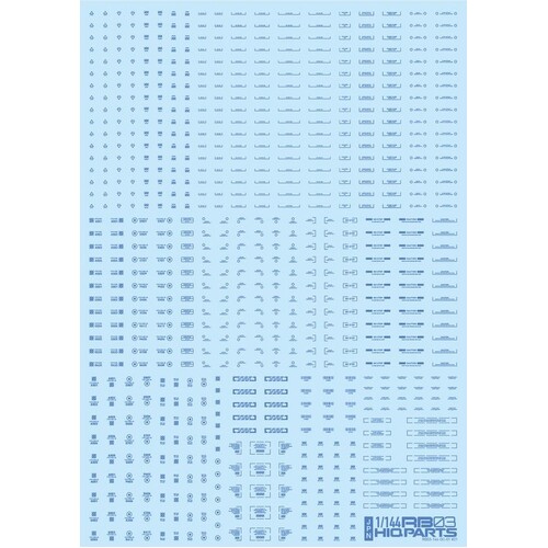 HIQ - 1/144 RB03 Caution Decals Blue