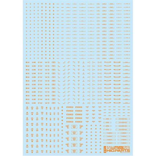 HIQ - 1/144 RB03 Caution Decals Orange
