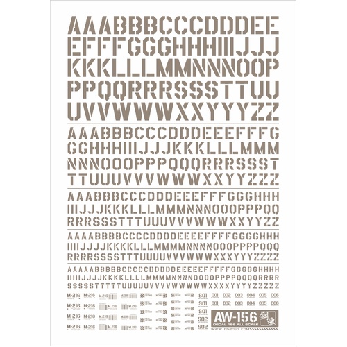 Madworks Detail-Up Decal 156 Letters (Gray)