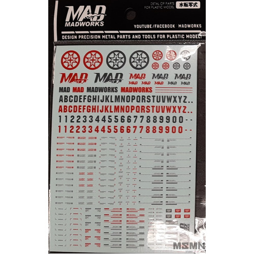 Madworks Limited Edition Watersilde Decals Red/Black