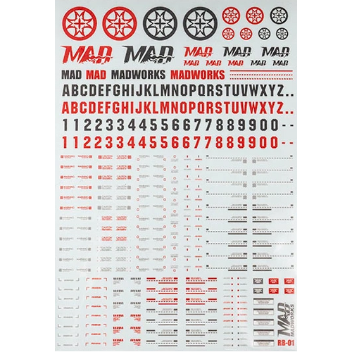 Madworks Limited Edition Watersilde Decals Red/Black