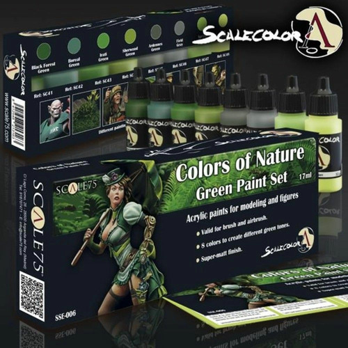 Scale 75 Colors Of Nature Green Paint Set