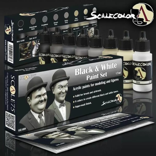 Scale 75 Black & White Paint Set