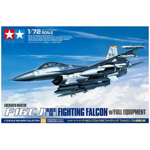Tamiya 1/72 Lockheed Martin F-16CJ Block 50 Fighting Falcons (Full Equipment)