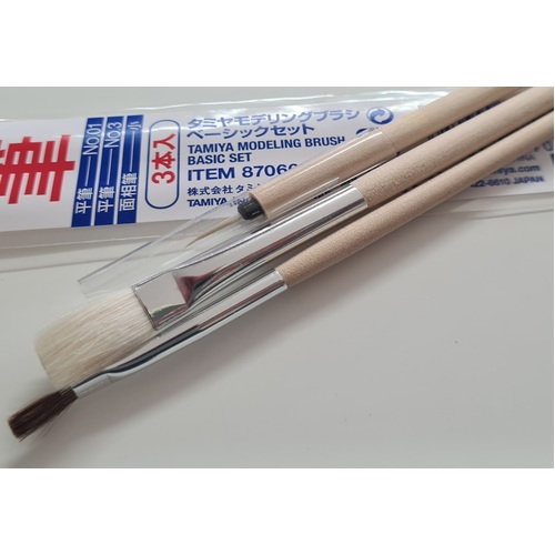 Tamiya Craft Tools - Basic Brush Set 3pcs
