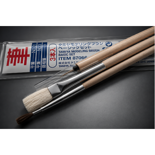 Tamiya Craft Tools - Basic Brush Set 3pcs