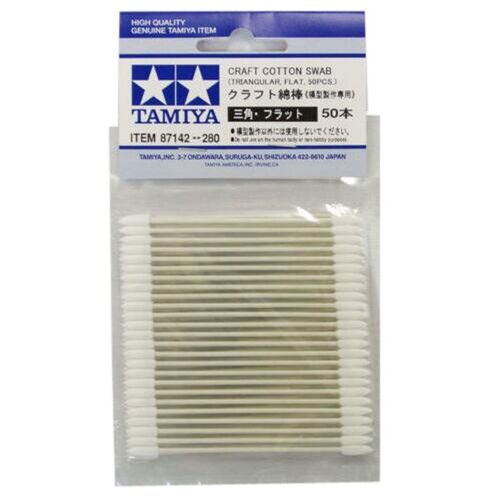 Tamiya Craft Cotton Swab (Triangular Flat, 50pcs)